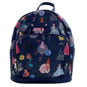 Disney Princess Mini Vegan Leather Backpack Purse Bag